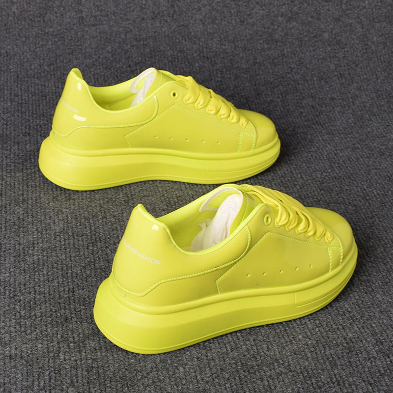 Women Shoes Tennis - Zapatos Casuales Blancos Lacados 2025 para