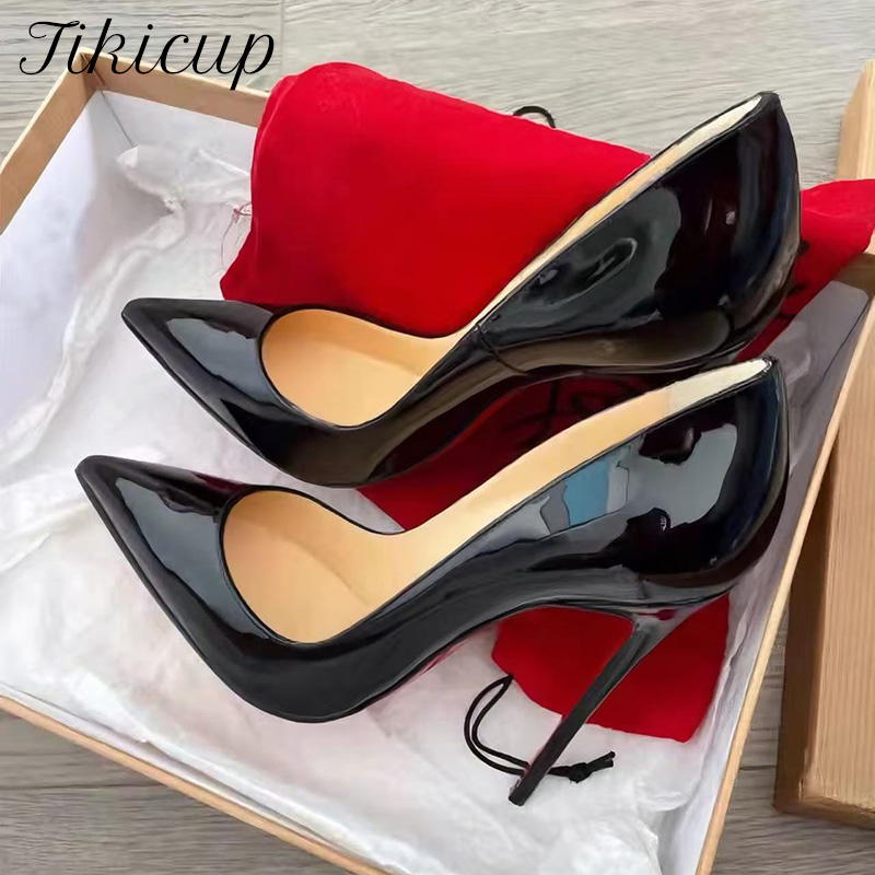 Patent Leather Pump - Tikicup Tacones altos de aguja con