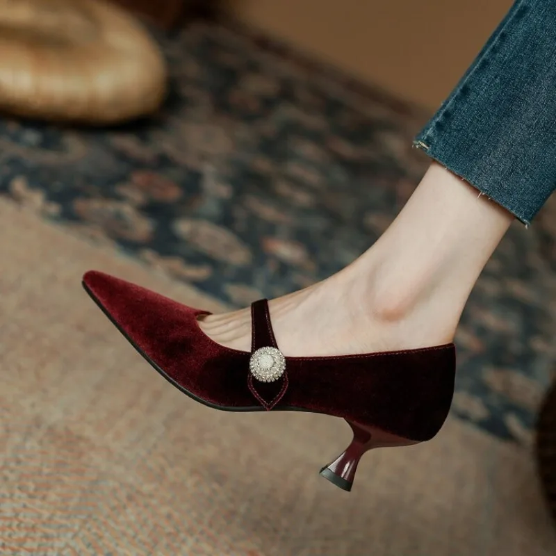 Shoes Women Pumps - Zapatos Mary Jane con punta puntiaguda
