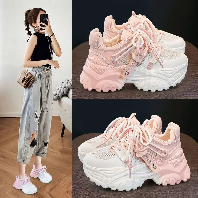 Women Shoes Tennis - Zapatillas casuales de mujer con plataforma,