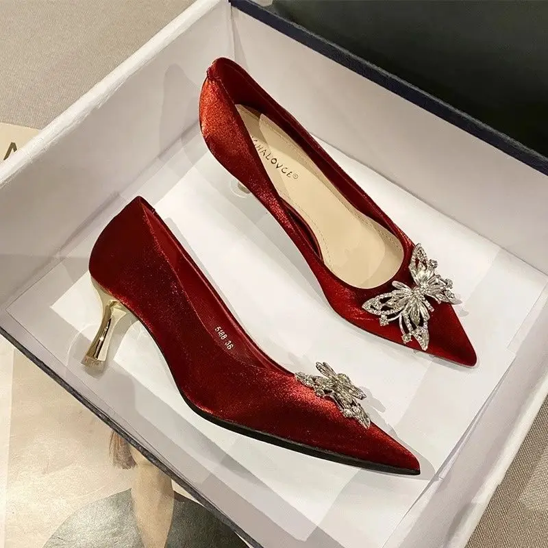 Women Shoes Quick Delivery - Zapatos de mujer Oficina Beige Diamante