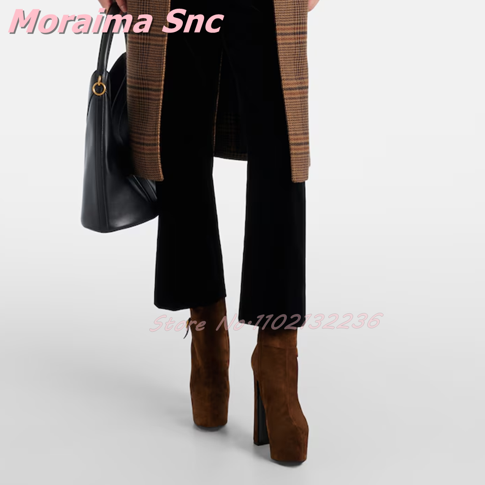 Botines de Plataforma de Cuero - Block Heel Ankle Boots reseña y precio