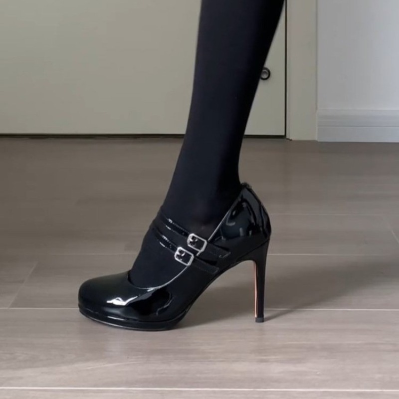 2025 nuevo Vintage y2k negro p - Patent Leather Pump reseña y precio