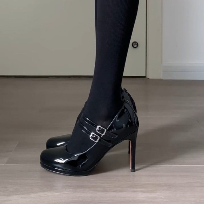 2025 nuevo Vintage y2k negro p - Patent Leather Pump reseña y precio
