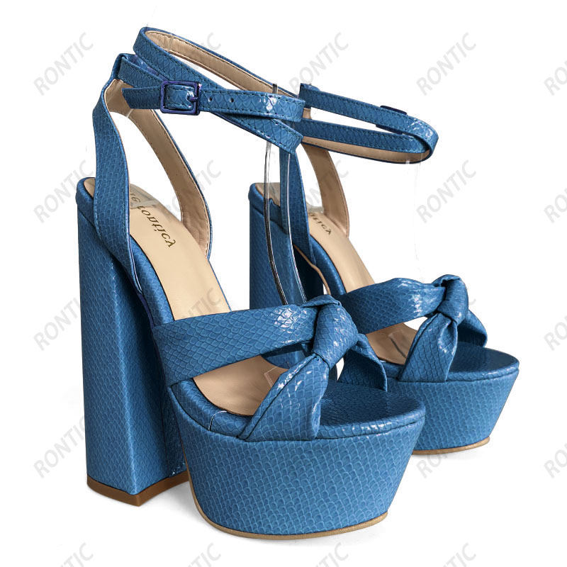 Rontic, sandalias de plataform - Block Heel Ankle Boots reseña y precio