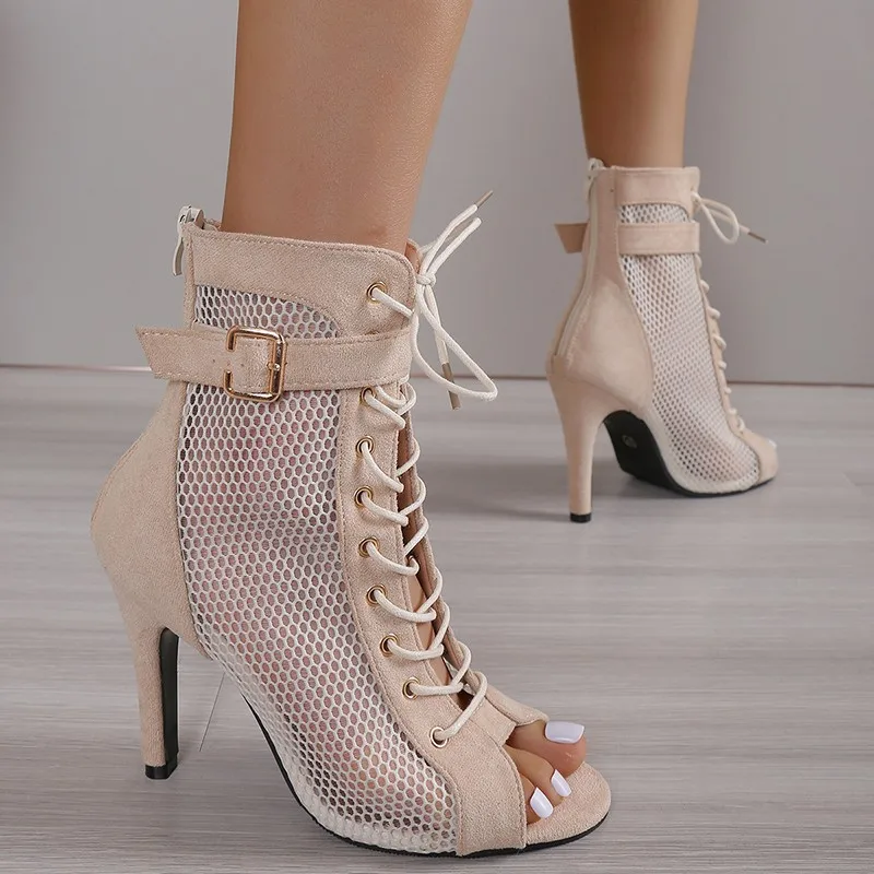 Sandalias de tacón alto fino p - Women Shoes Zipper reseña y precio