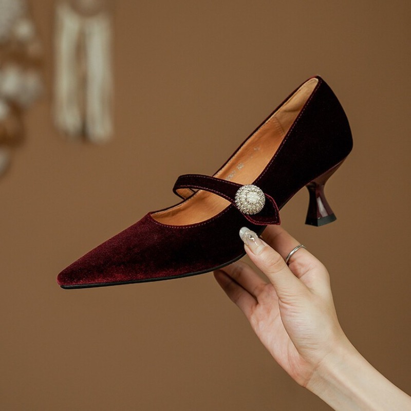 Zapatos Mary Jane con punta pu - Shoes Women Pumps reseña y precio