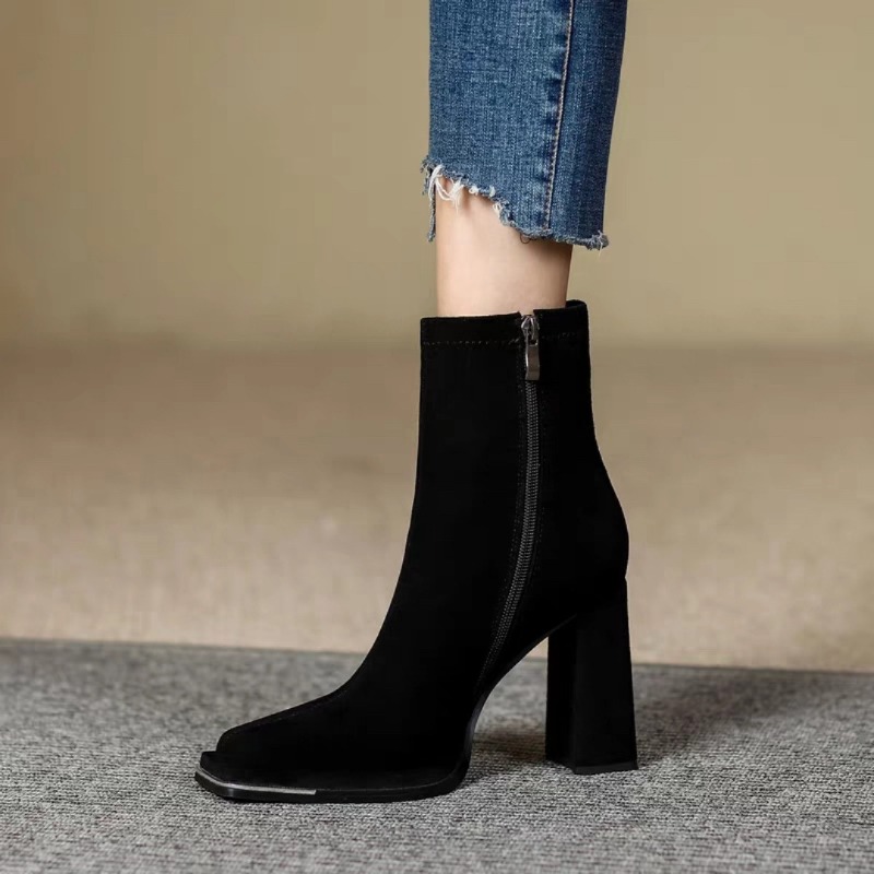 Botas de lujo para mujer, Bota - Block Heel Ankle Boots reseña y precio