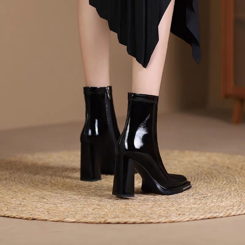Botas de lujo para mujer, Bota - Block Heel Ankle Boots reseña y precio