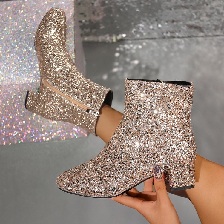 Botas De Mujer a la moda, bota - Block Heel Ankle Boots reseña y precio