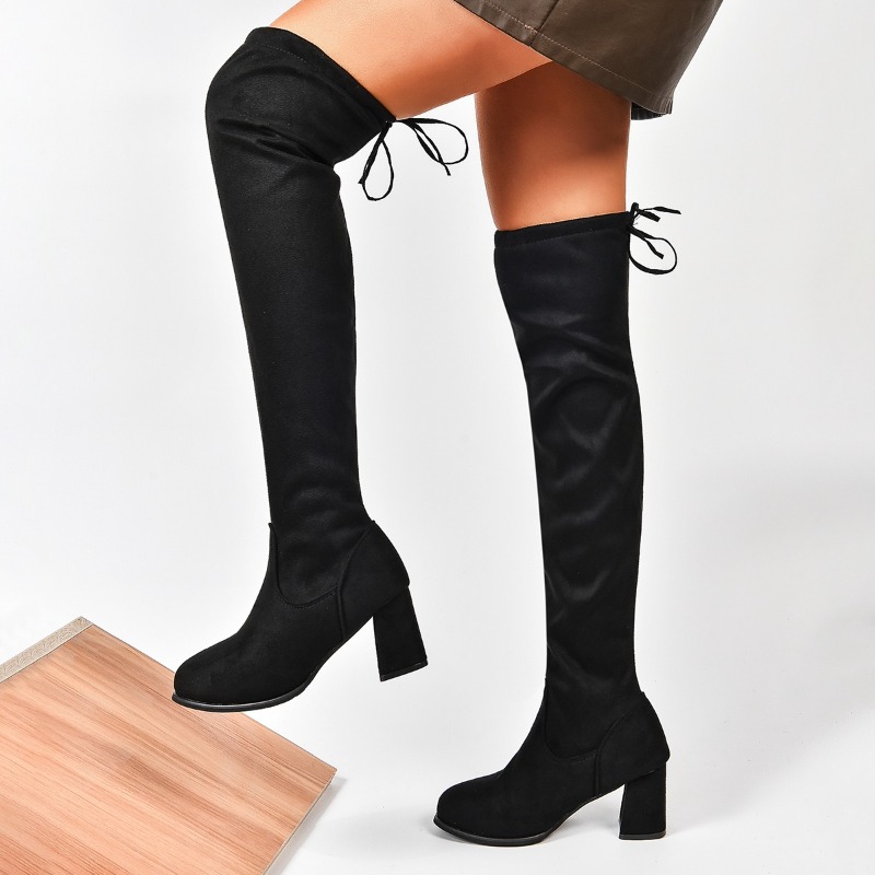 Otoño e Invierno nuevas botas  - Block Heel Ankle Boots reseña y precio