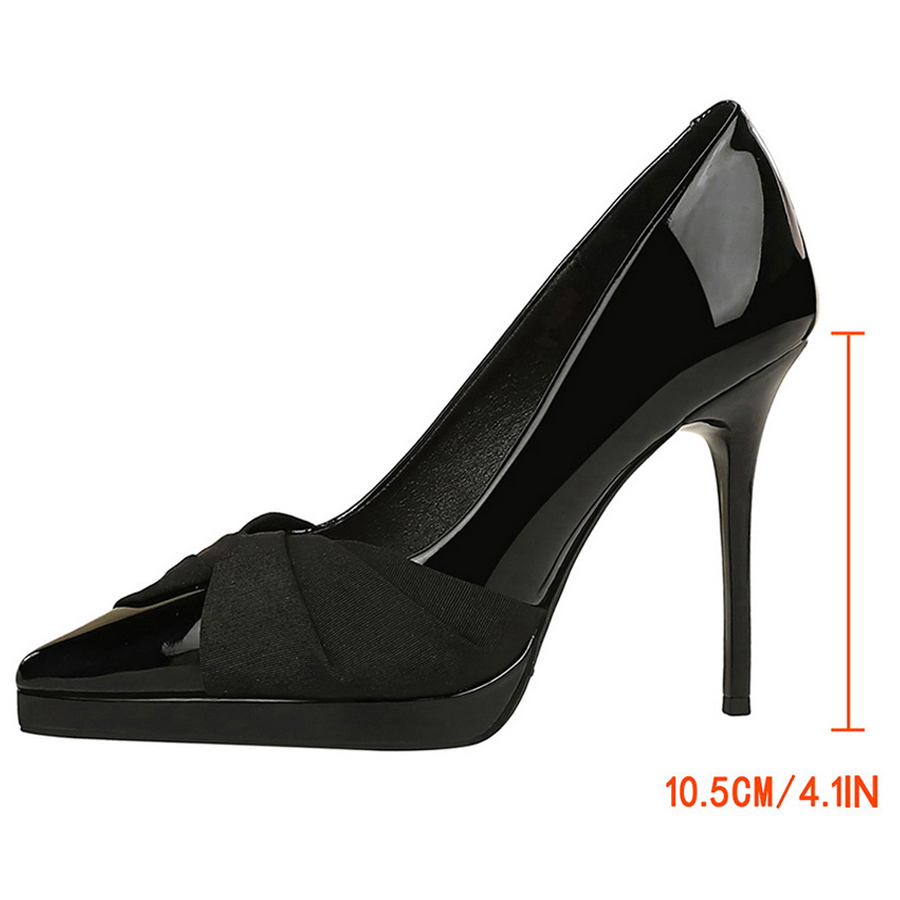 Zapatos de Tacón Alto de Plata - Patent Leather Pump reseña y precio