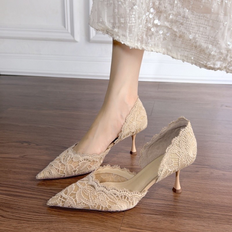 Zapatos de tacón alto de encaj - Shoes Women Pumps reseña y precio