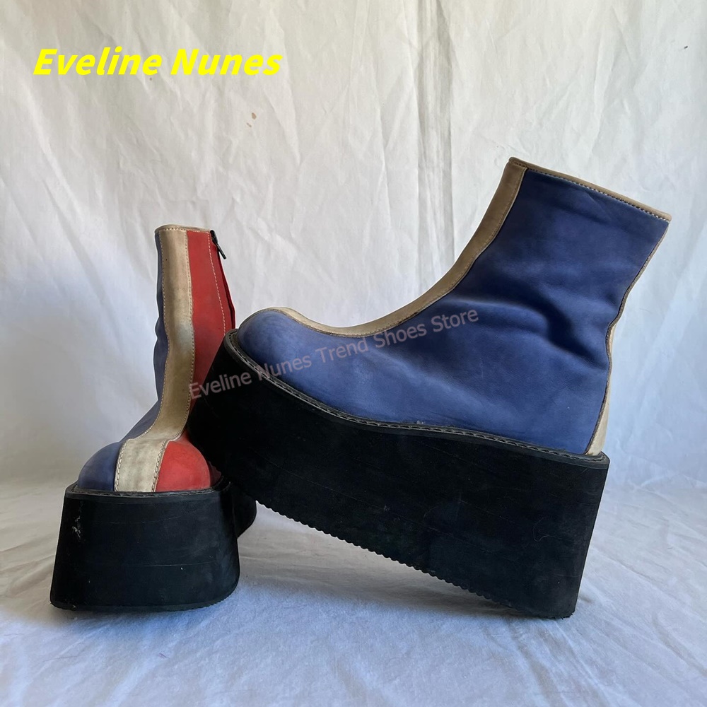 Botines de Plataforma Rojos y  - Block Heel Ankle Boots reseña y precio