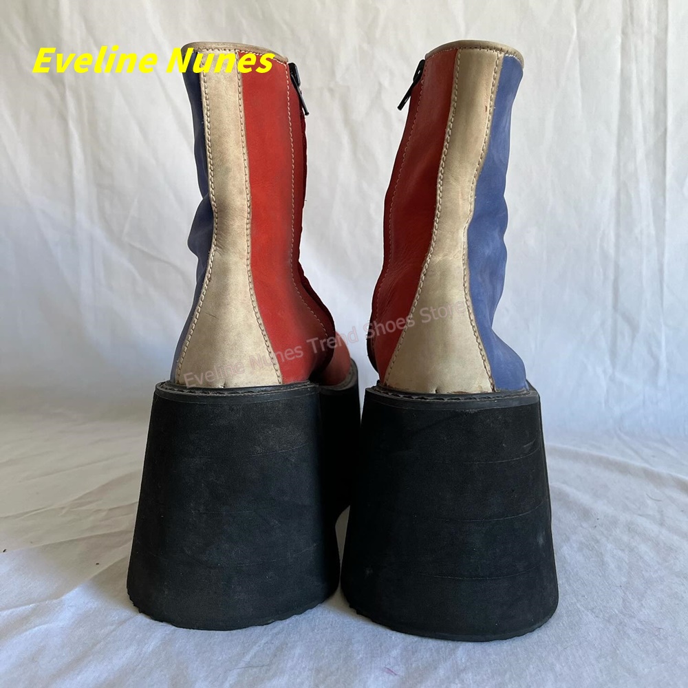 Botines de Plataforma Rojos y  - Block Heel Ankle Boots reseña y precio