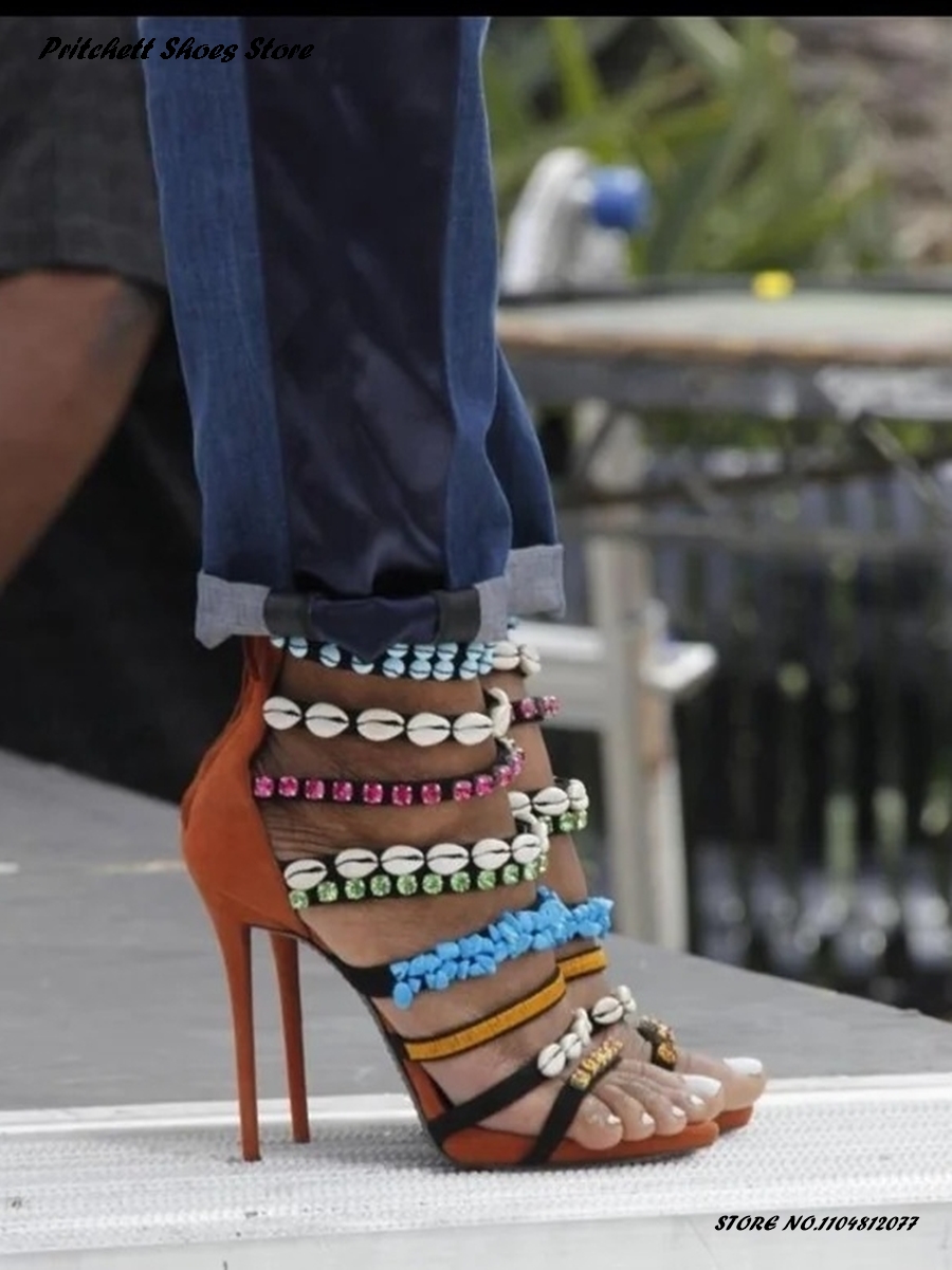 Sandalias modernas de concha y - Women Shoes Zipper reseña y precio
