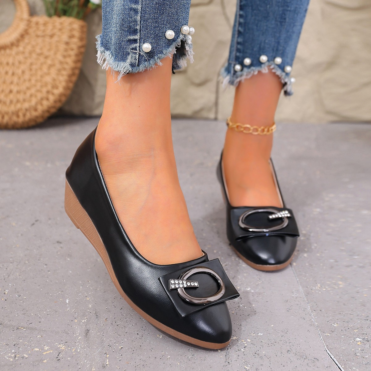 Zapatos de tacón de piel con d - Women Shoes Quick Delivery reseña y precio