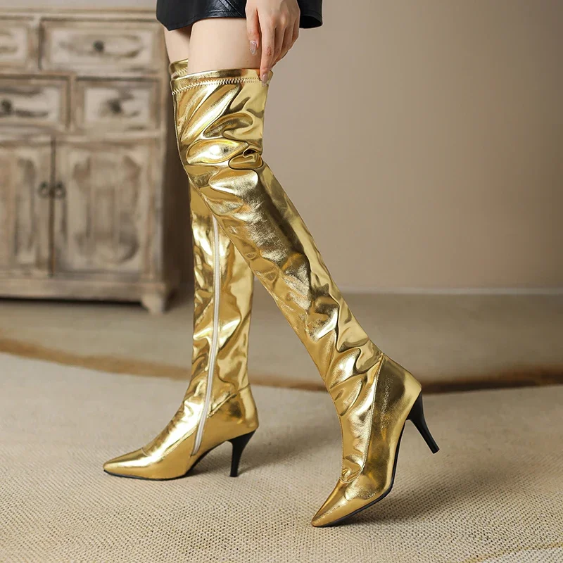Botas altas hasta el muslo par - Block Heel Ankle Boots reseña y precio