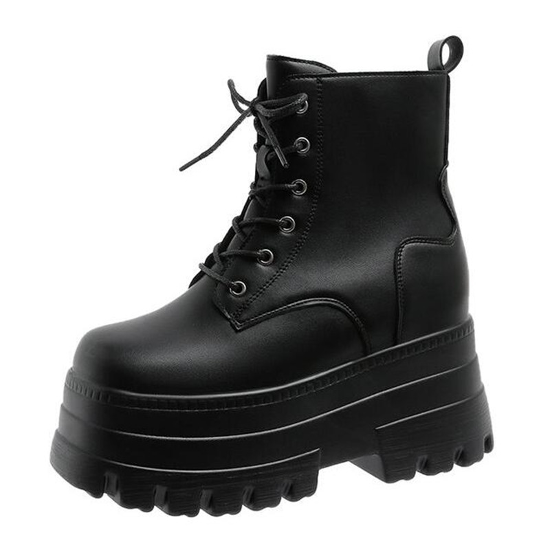 Botas militares de encaje fron - Block Heel Ankle Boots reseña y precio
