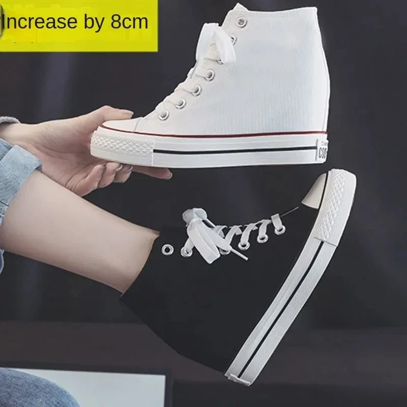 Zapatos de lona con plataforma - Block Heel Ankle Boots reseña y precio