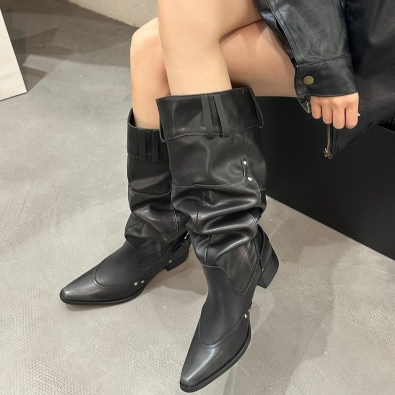 Botas individuales envueltas p - Block Heel Ankle Boots reseña y precio