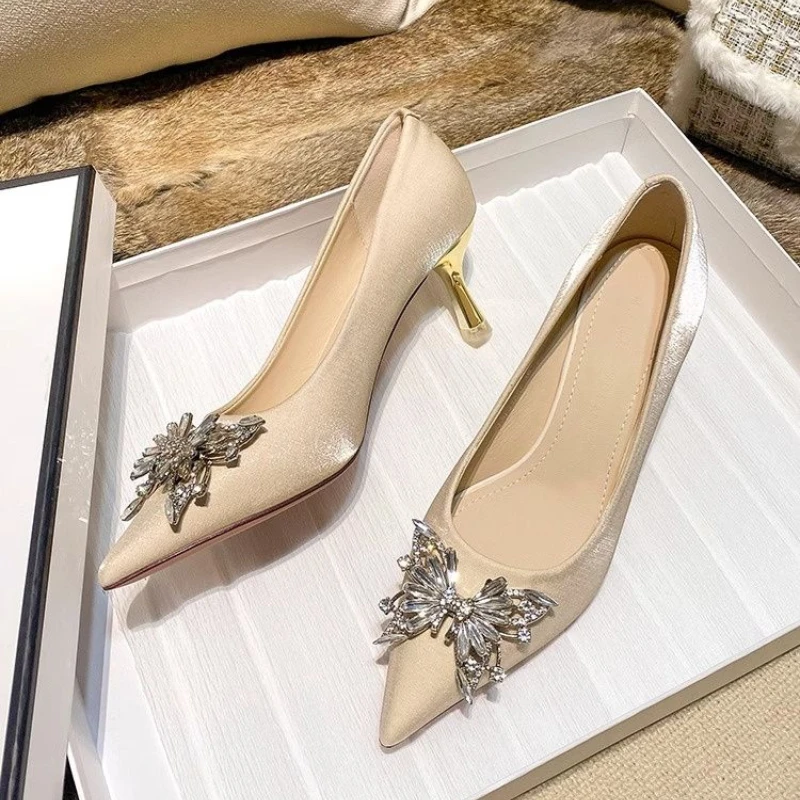 Zapatos puntiagudos con diaman - Women Shoes Quick Delivery reseña y precio