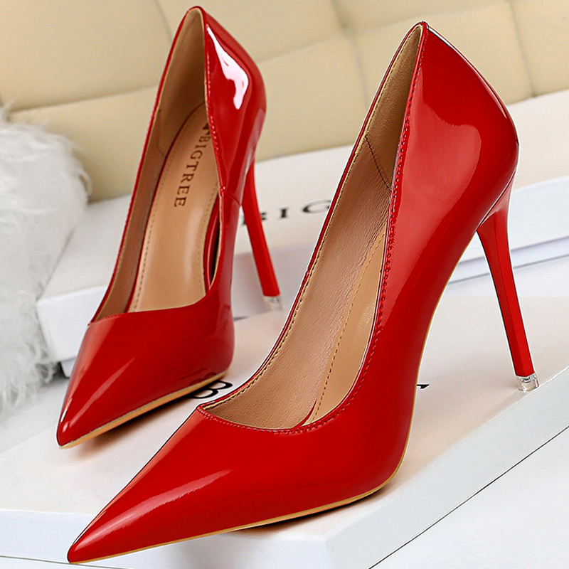Zapatos BIGTREE, zapatos de ch - Patent Leather Pump reseña y precio