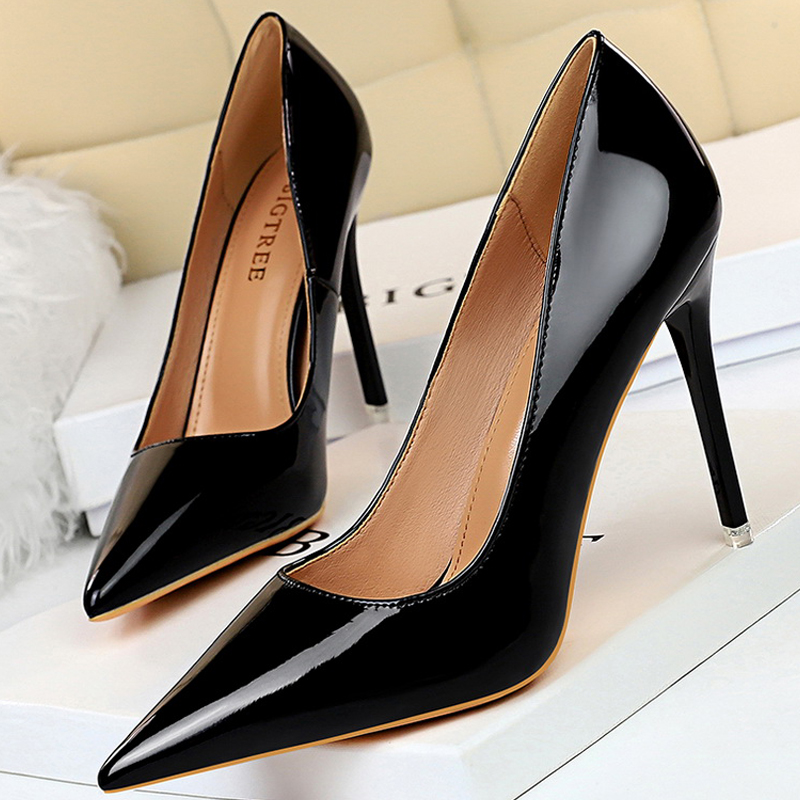 Zapatos BIGTREE, zapatos de ch - Patent Leather Pump reseña y precio