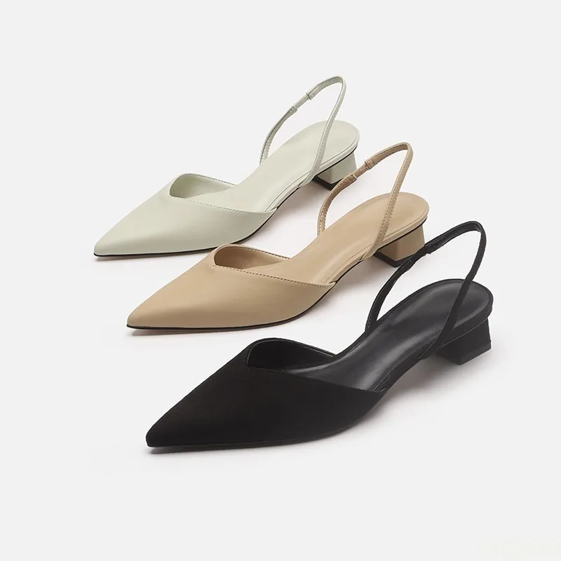 Sandalias de tacón bajo con pu - Low Block Heel Pump reseña y precio