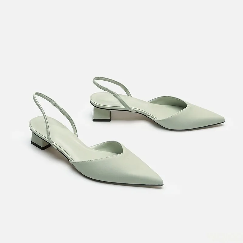 Sandalias de tacón bajo con pu - Low Block Heel Pump reseña y precio
