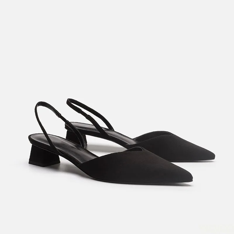 Sandalias de tacón bajo con pu - Low Block Heel Pump reseña y precio