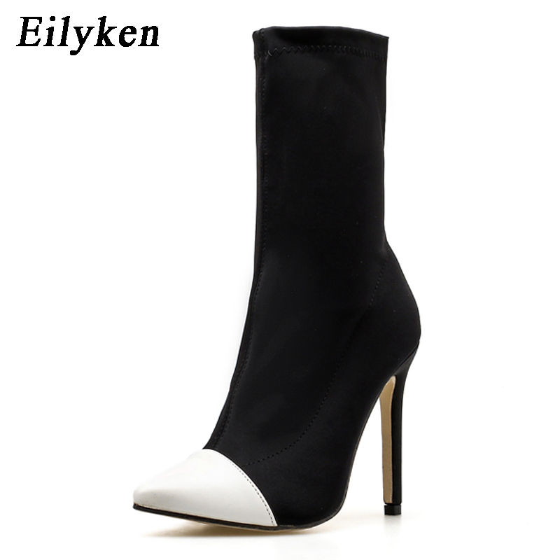 Eilyken-Botines cortos de tela - Block Heel Ankle Boots reseña y precio